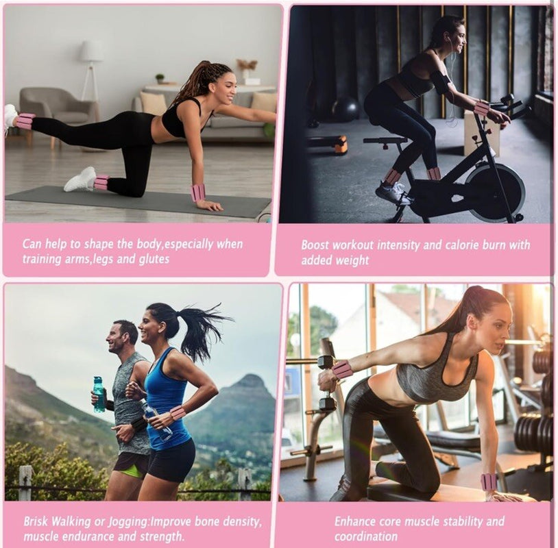 Wrist & Ankle Weights for Women,Premium Silicone Wrist Weights for Women